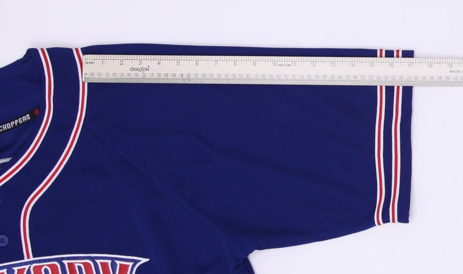 Mens Blue Orange County Choppers (OCC) Big New York Baseball Jersey