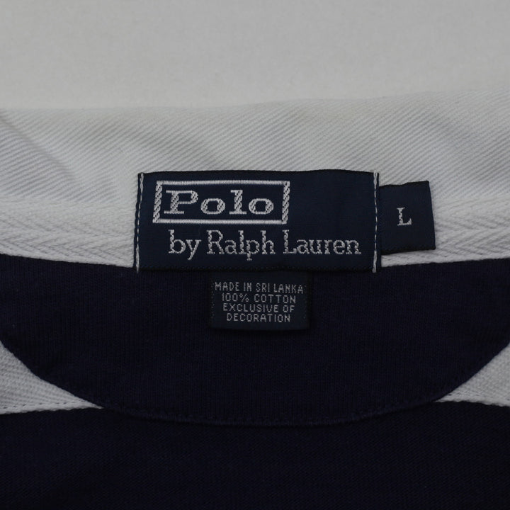 Vintage Polo By Ralph Lauren 5 Striped Rugby Shirt L - Fashion Rerun Vintage Migration_T-Shirt