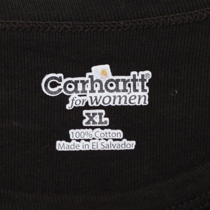 Ladies Carhartt WK021 DKB Long Sleeve Workwear T-Shirt