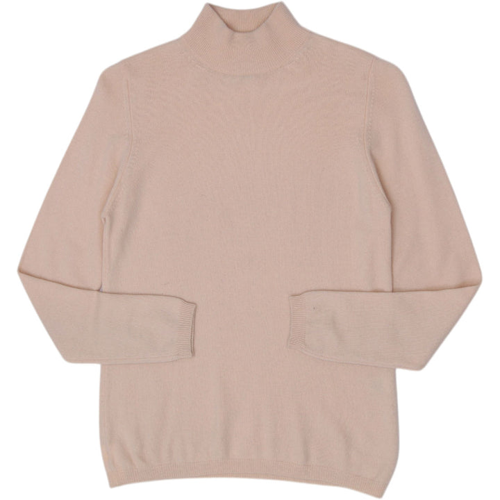 Ladies Neiman Marcus 100% Cashmere Mock Neck Turtleneck Sweater Size S