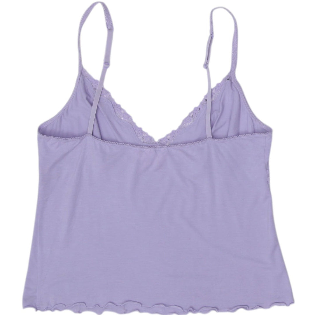 Victoria's Secret Y2K Ladies Lilac Lavender Lace Trim Strappy Top Size L