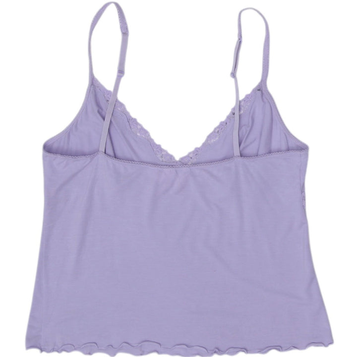 Victoria's Secret Y2K Ladies Lilac Lavender Lace Trim Strappy Top Size L