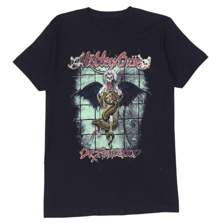 Mens Motley Crue Dr Feelgood T-Shirt Black Graphic Rock Band