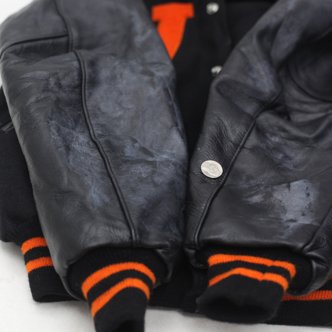 Vintage DeLong Letterman Varsity Jacket Black Size 44 - Fashion Rerun Vintage Migration_Jacket