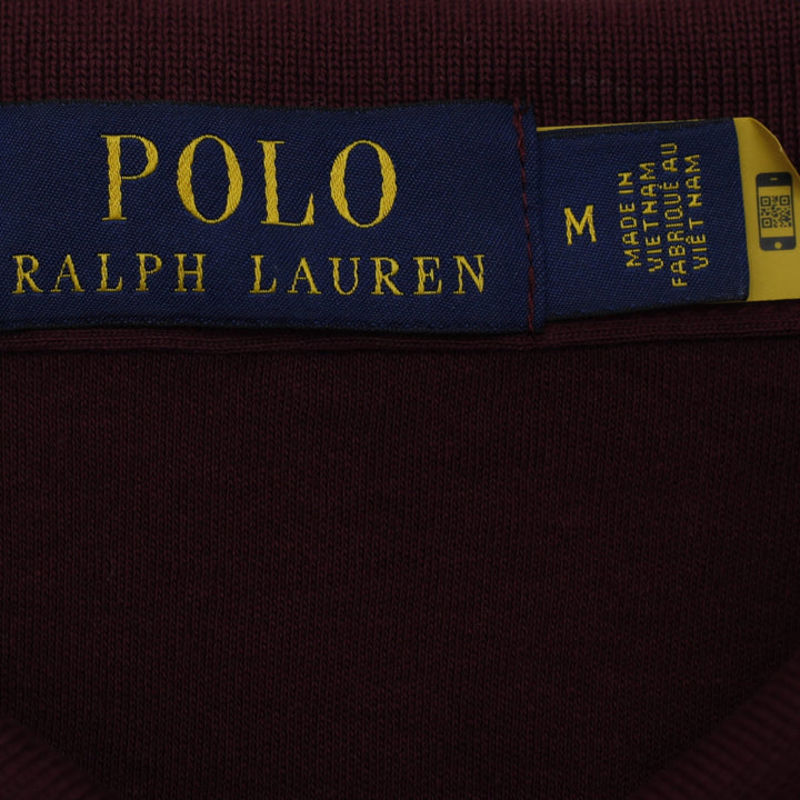 Mens Polo Ralph Lauren Short-Sleeve Polo Shirt Burgundy/Maroon Size M