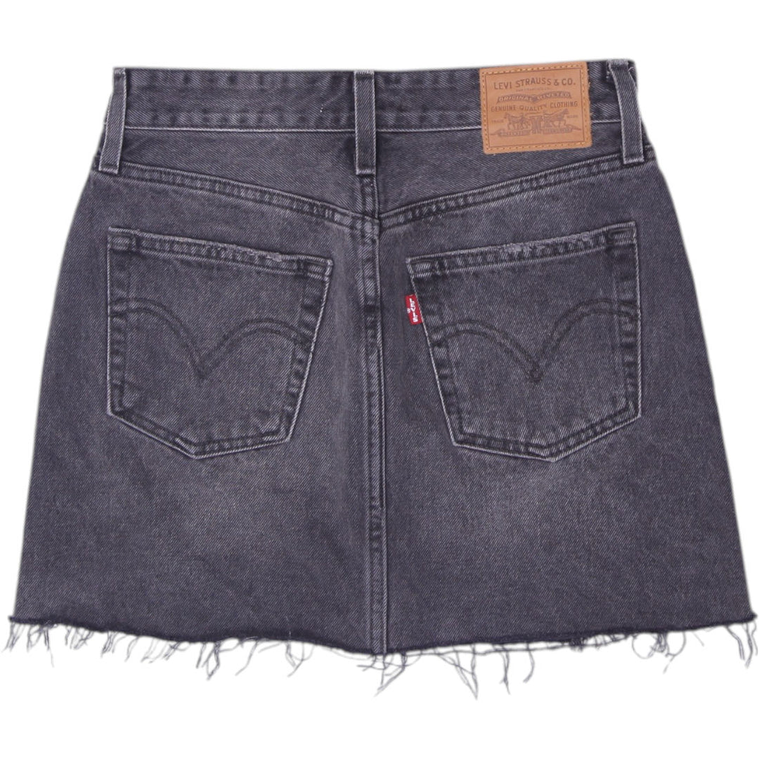 Y2K Ladies High-Rise Deconstructed Denim Mini Skirt Size 24