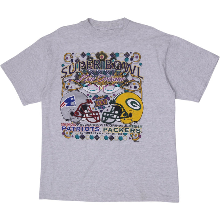 Vintage Logo 7 1997 NFL Super Bowl XXXI Graphic T-Shirt Size XL