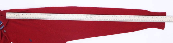 Vintage Polo By Ralph Lauren 100% Lambswool Polo Long Sleeve Sweater