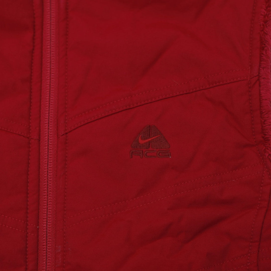 Vintage Nike ACG Vest Silk Lined Warm Women's Vest Size Small Red