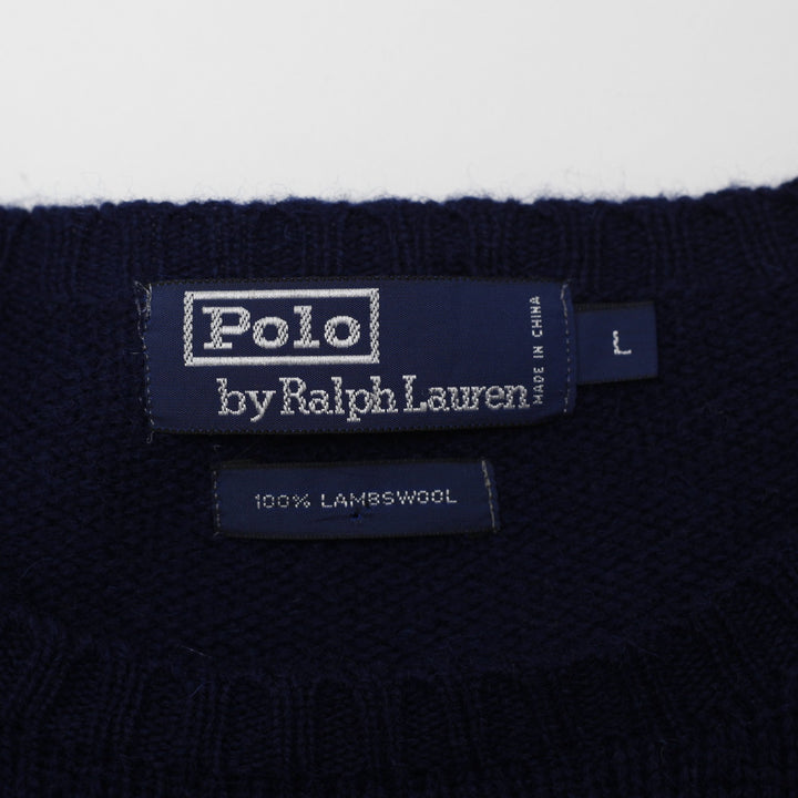 Vintage 90s Ralph Lauren Lambs Wool Sweater Size L | Migration_Knitwear & Sweaters - Back View | Fashion Rerun