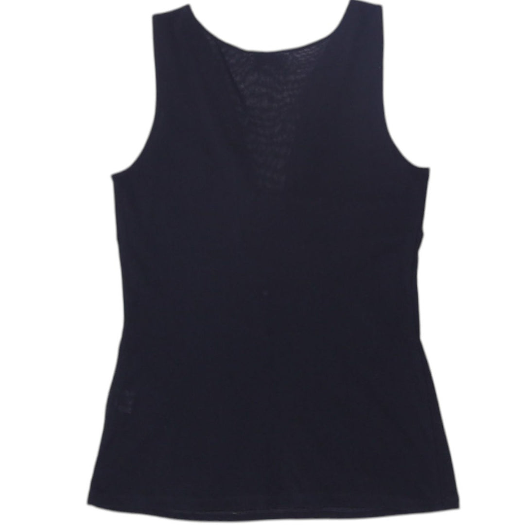 Y2K Ladies Sweet Pea For New York & Company Sleeveless Stretch Black Top | Migration_Y2K Tops - Side View | Fashion Rerun