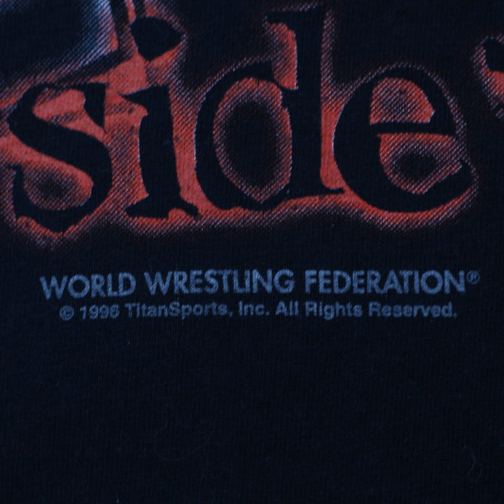 Vintage Mens WWF Undertaker T-Shirt Black Graphic Wrestling Tee