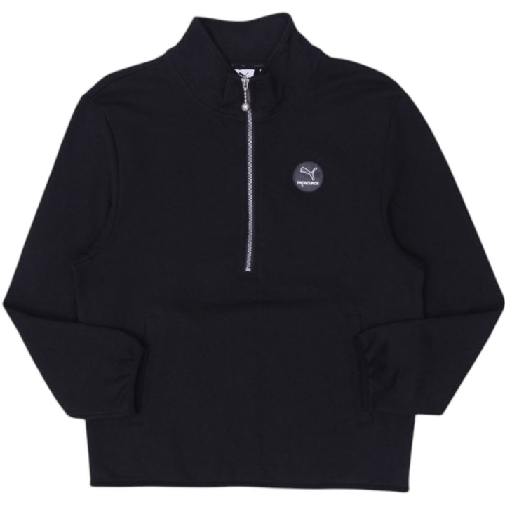 Mens Puma Pronounce Black Quarter Zip Jacket