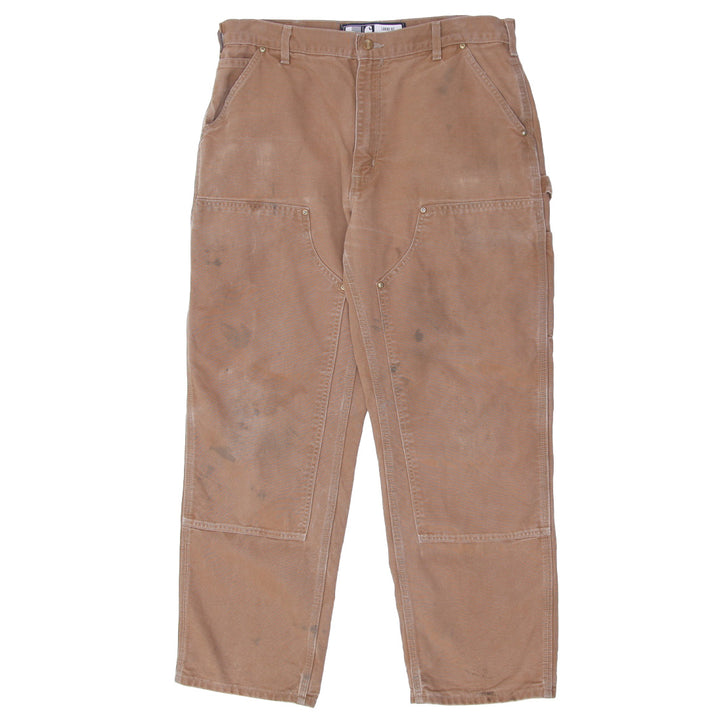 Mens B01 BRN Loose Original Fit Double Knee Carhartt Pants