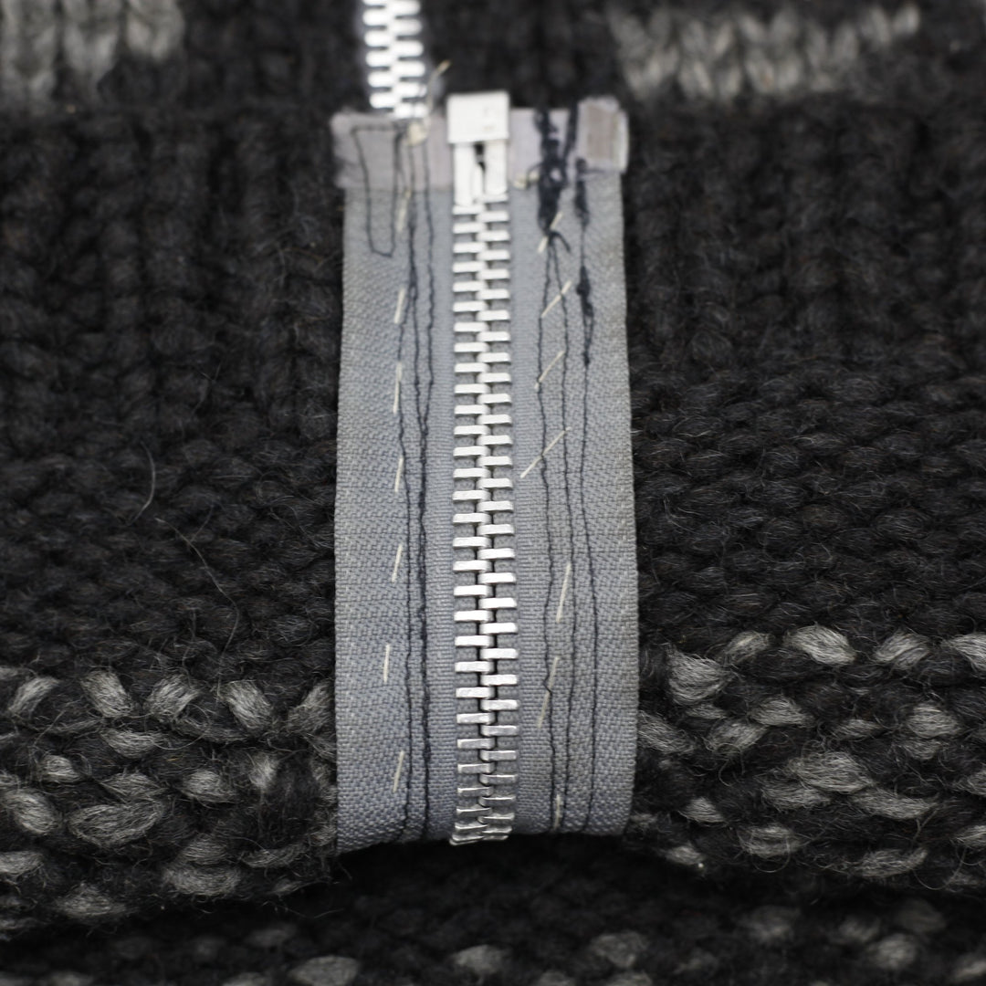 Vintage Mens Patterned Full Zip Wool Knit Vest Size L | Migration_Vests - View 6 | Fashion Rerun
