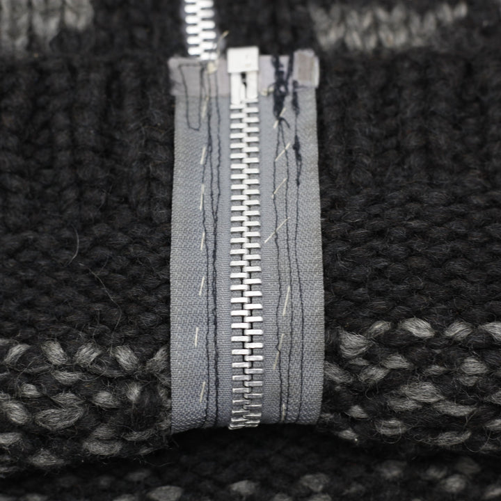 Vintage Mens Patterned Full Zip Wool Knit Vest Size L | Migration_Vests - View 6 | Fashion Rerun