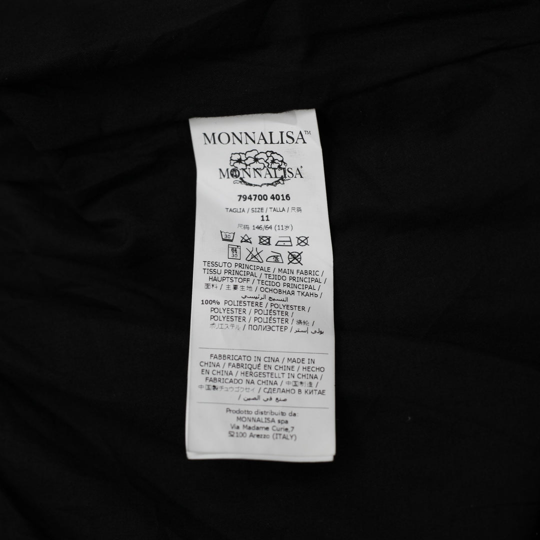 Y2K Ladies Monnalisa Skirt Black Pleated Mini Evening