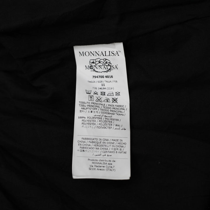 Y2K Ladies Monnalisa Skirt Black Pleated Mini Evening