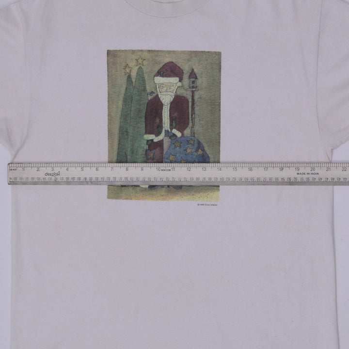 Vintage 1996 Plant The Earth Chris Wilsker Santa Claus T-Shirt Made in USA Sz L