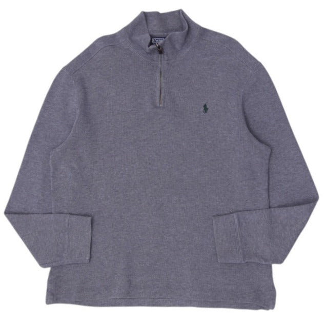 Mens Polo By Ralph Lauren Gray Quarter Zip Sweater L | Migration_Knitwear & Sweaters RL Collection | Fashion Rerun
