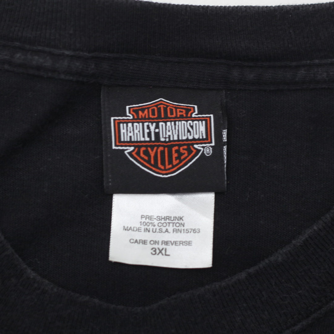 Vintage Harley Davidson "Fearless And Proud" Wolf And Eagle Graphic T-Shirt 3XL Made In USA - Fashion Rerun Vintage Migration_T-Shirt