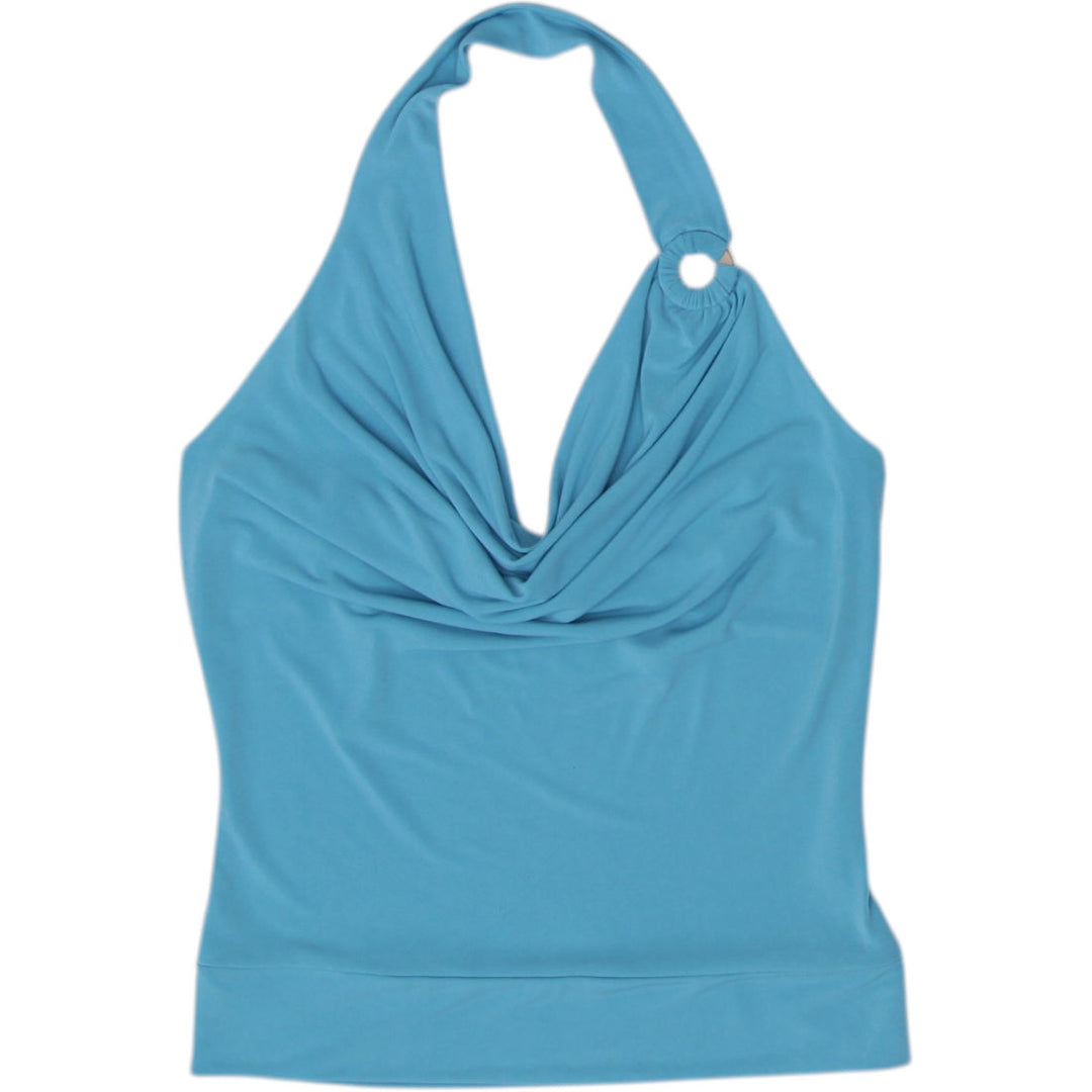 Y2K Ladies A. Byer Cowl Neck Halter Top Size M Made in USA