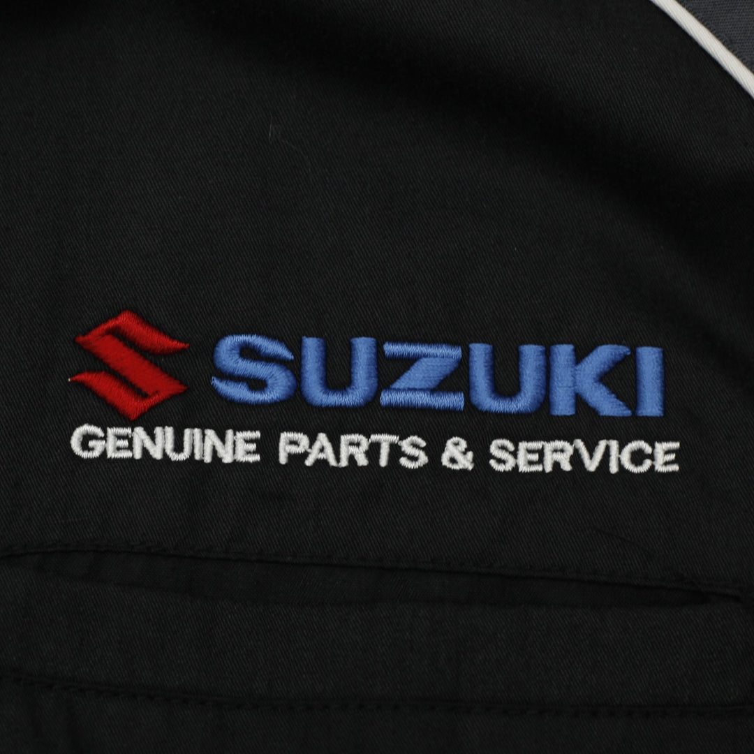 Mens Suzuki Genuine Parts Service Shirt Black Gray Racing Logo XL | Migration_Shirts - Detail View | Fashion Rerun