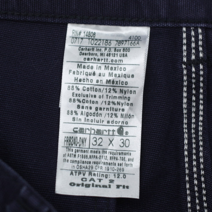 Mens Carhartt FR CAT 2 Original Fit Cargo Pants Navy - Fashion Rerun Vintage Migration_Pants