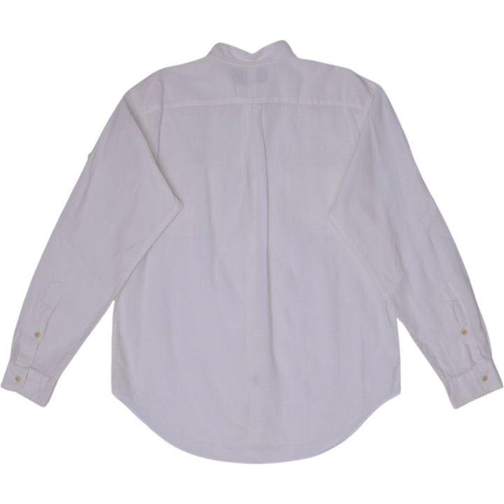 Polo Ralph Lauren White Button-Up Shirt Size L | Migration_Shirts MJ DROP - Side View | Fashion Rerun