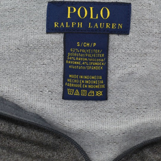 Mens Polo Ralph Lauren Quarter-Zip Pullover Heather Gray T-Shirt Size S