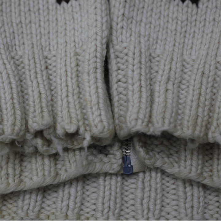 Vintage Mens Patterned Knitwear Full Zip Sweater Size L | Migration_Knitwear & Sweaters - View 10 | Fashion Rerun