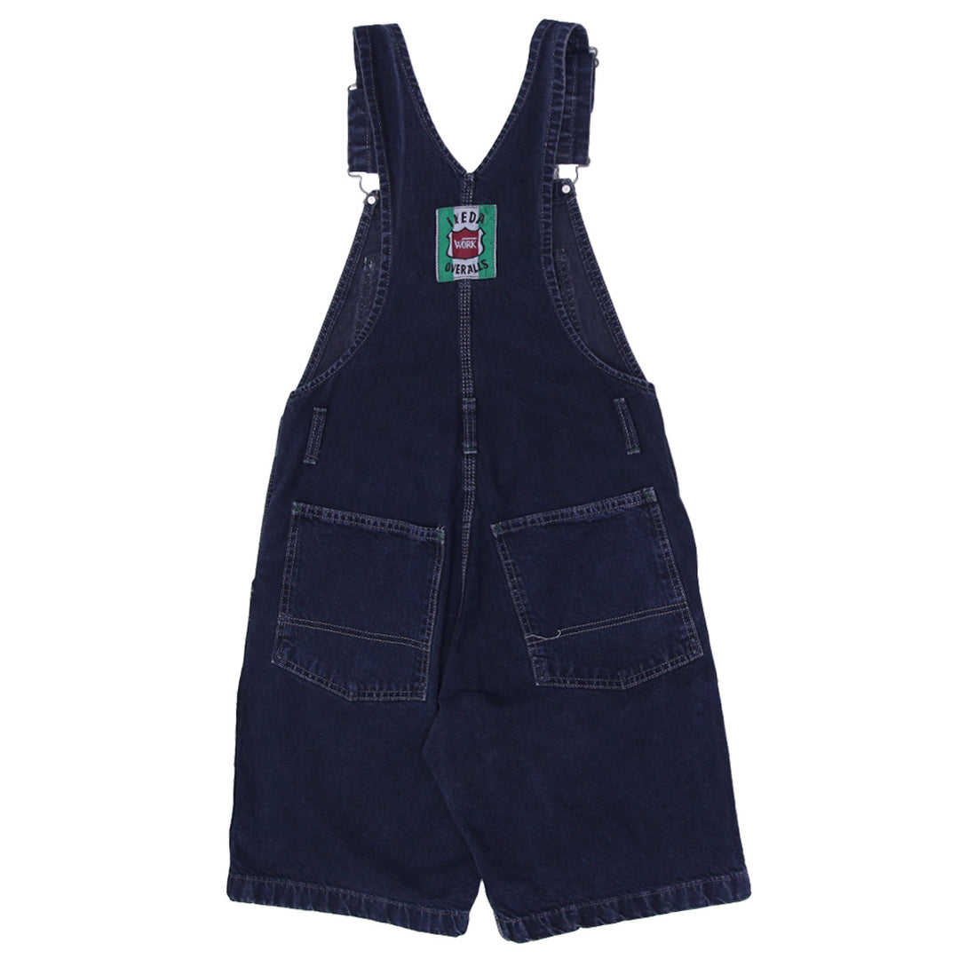 Vintage Mens IKEDA Work Denim Short Overalls | Migration_Pants UAENAT20 - Side View | Fashion Rerun