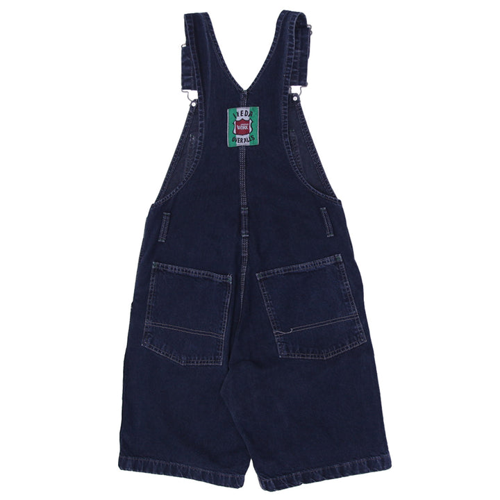 Vintage Mens IKEDA Work Denim Short Overalls | Migration_Pants UAENAT20 - Side View | Fashion Rerun
