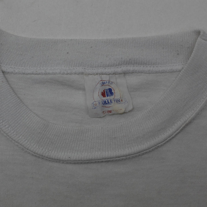 Vintage Mens Quebec Nordiques T-Shirt White Graphic NHL Single Stitch | Migration_T-Shirts - Back View | Fashion Rerun