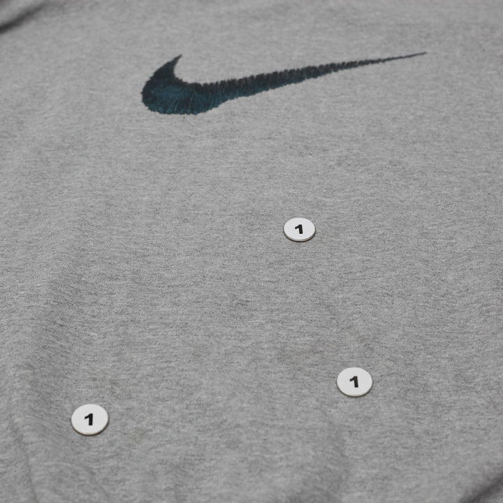 Vintage Mens Nike Sweatshirt Gray Embroidered Swoosh Logo