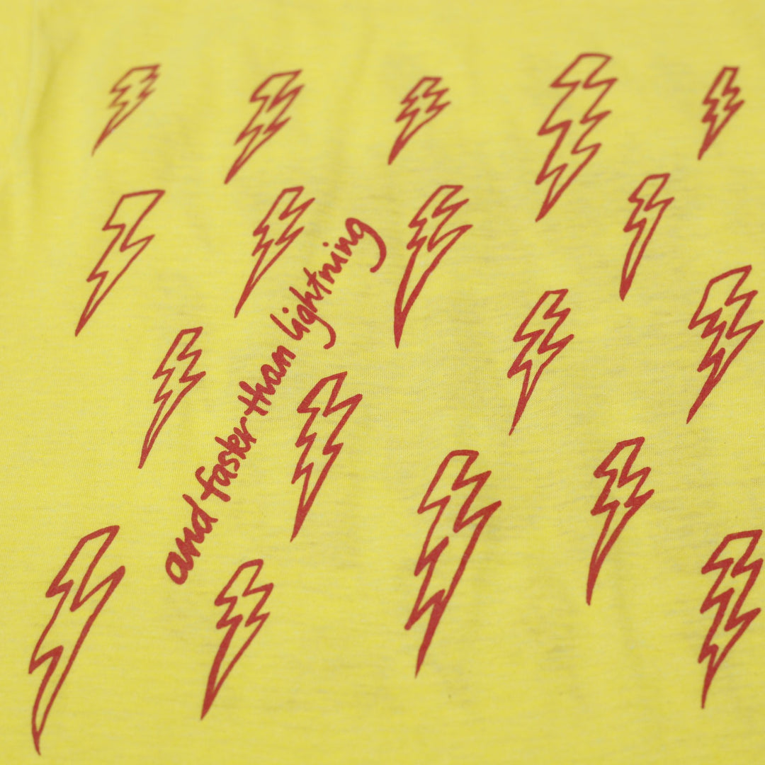 Vintage 1985 Red Hot Real Estate Division Double Sided Lightning Bolt T-Shirt