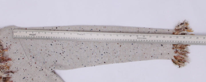 Vintage Ladies Design Options Cardigan Sweater M Owl Feather Cotton Gordon Ivory Orange OOAK