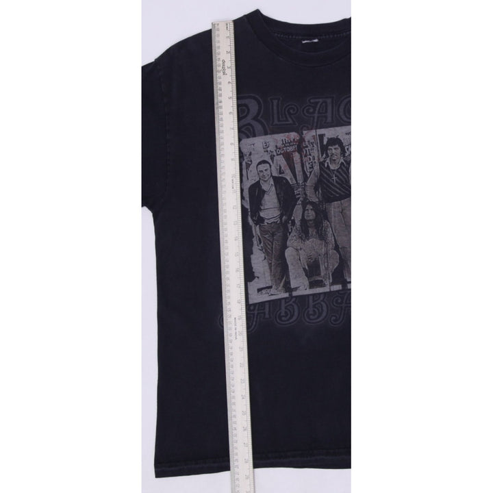 Vintage Mens Black Sabbath T-Shirt Black Graphic Rock Band