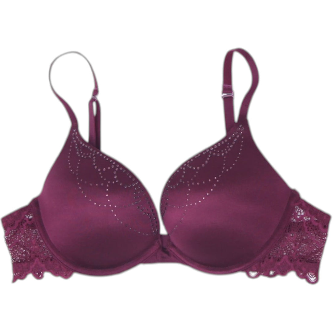 Ladies La Senza Hello Sugar Up 2 Cup Double Push-Up Plunge Bra 34A