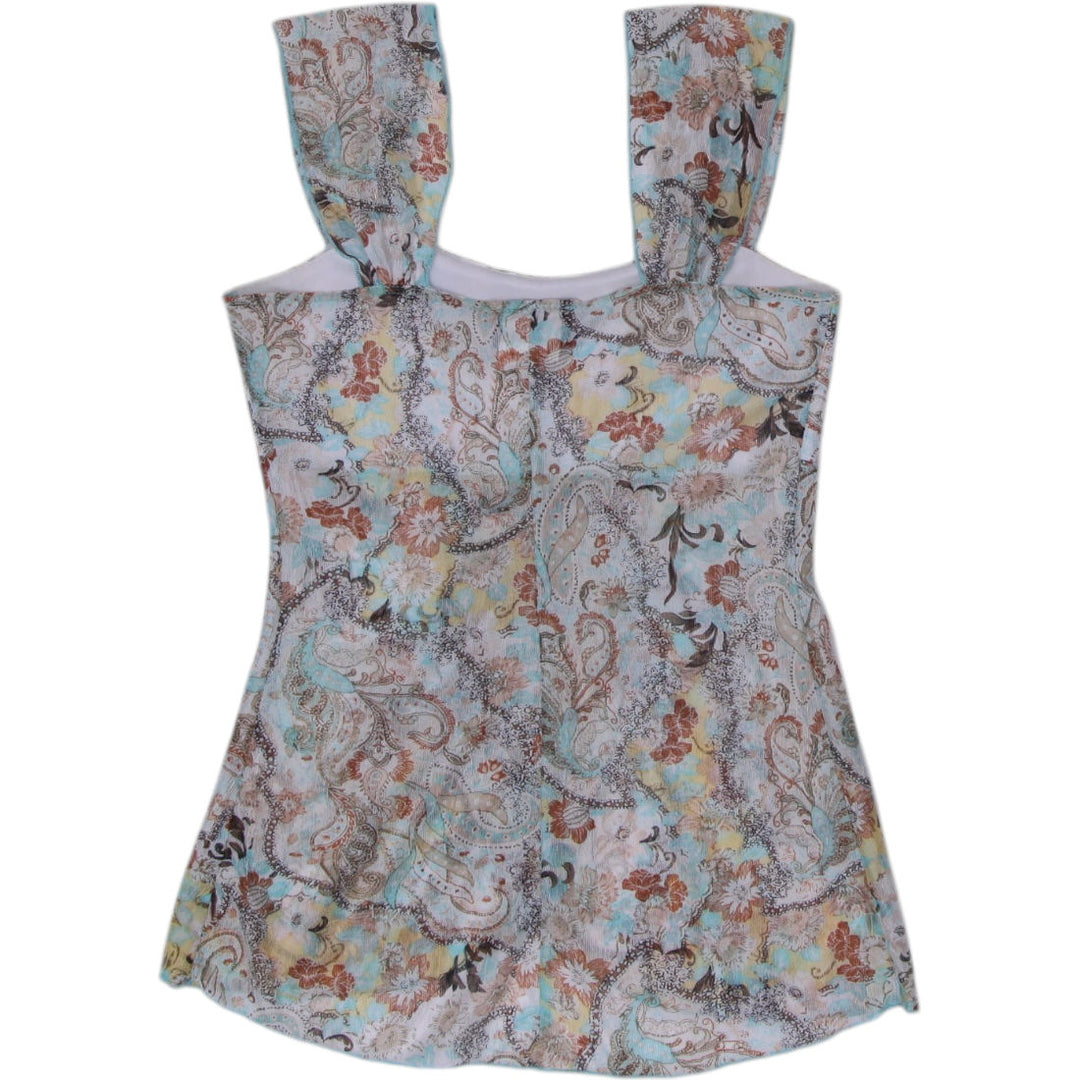 Y2K Ladies PS Perception Floral Tank Top Size S | Migration_Y2K Tops - Side View | Fashion Rerun