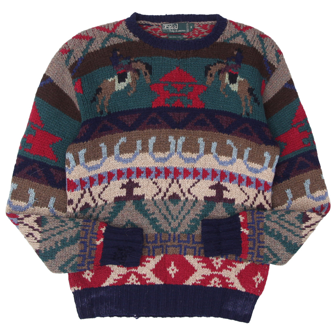 Shop Vintage Polo Ralph Lauren Handknit 100% Wool Sweater