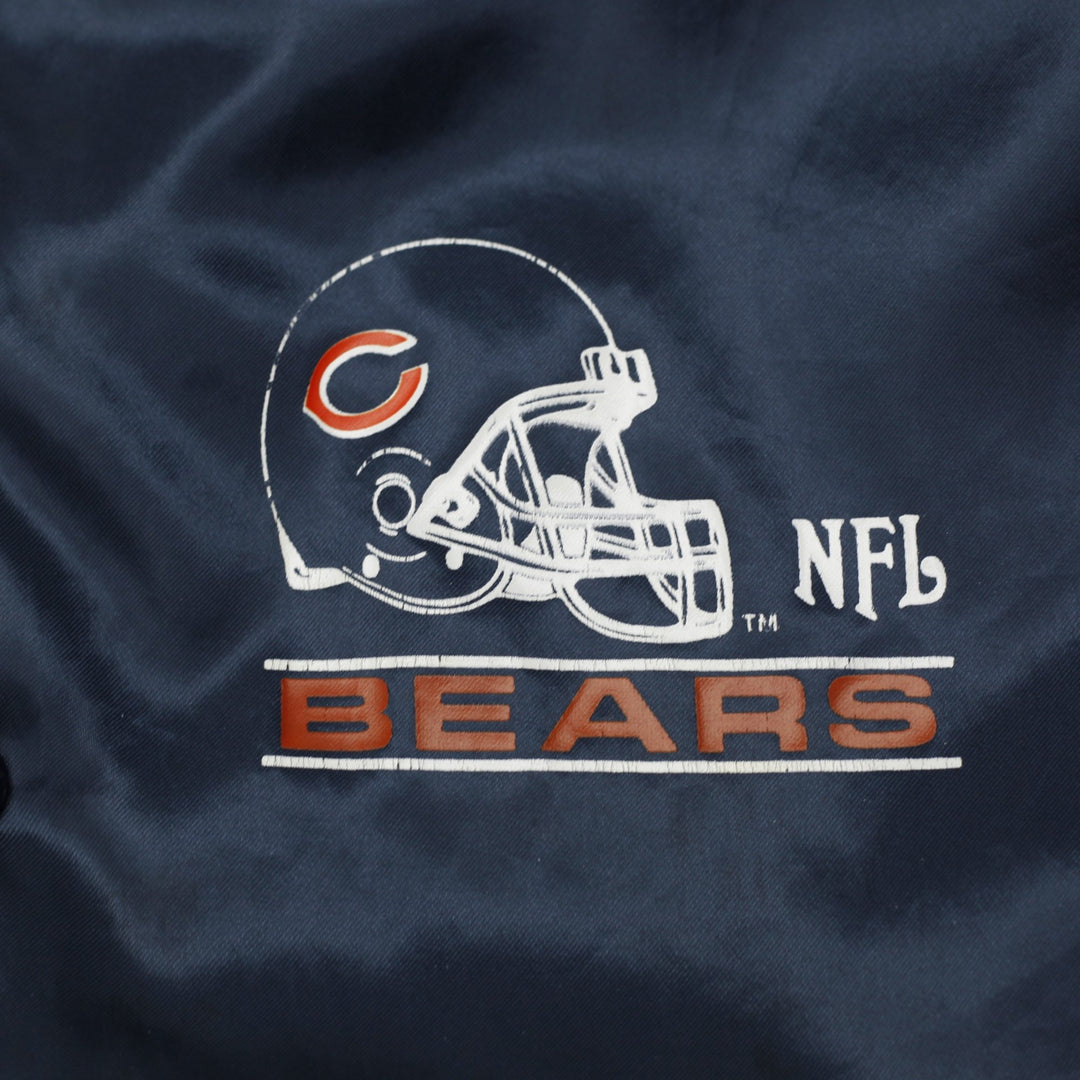 Vintage Chalk Line Chicago Bears Jacket Navy NFL Satin Bomber XL | Migration_Jackets - Detail View | Fashion Rerun