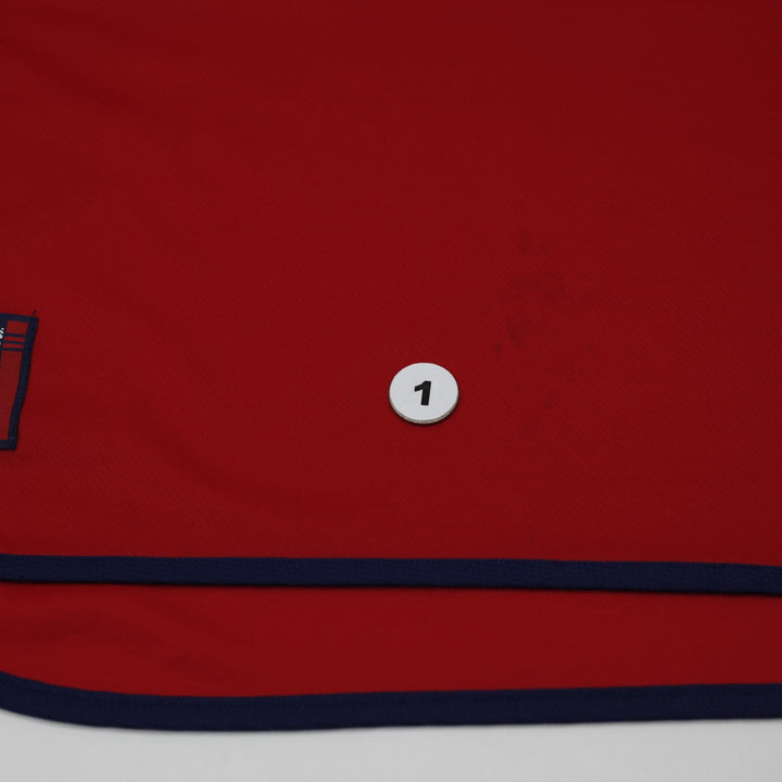 Vintage Mens 90s Adidas FC Bayern Munich Jersey Red Soccer Logo Opel