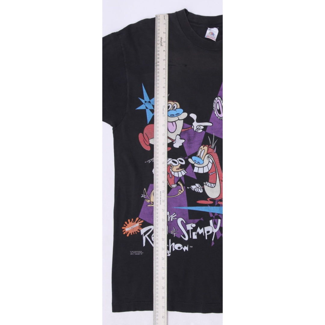 Vintage 1992 Nickelodeon The Ren & Stimpy Show T-Shirt Black Graphic Cartoon XL | Migration_T-Shirts - View 9 | Fashion Rerun