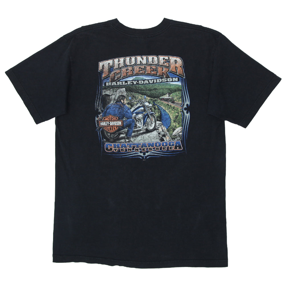 Vintage Harley Davidson Chattanooga Tennessee Thunder Creek Tshirt XL " Live To Ride" Made in USA - Fashion Rerun Vintage Migration_T-Shirt
