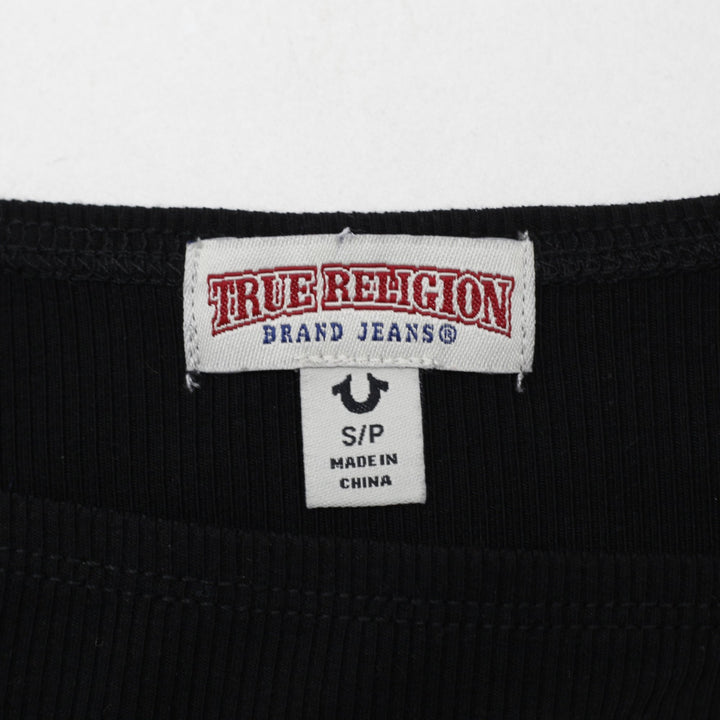 Y2K True Religion Rhinestone Off-Shoulder Top Size S/P