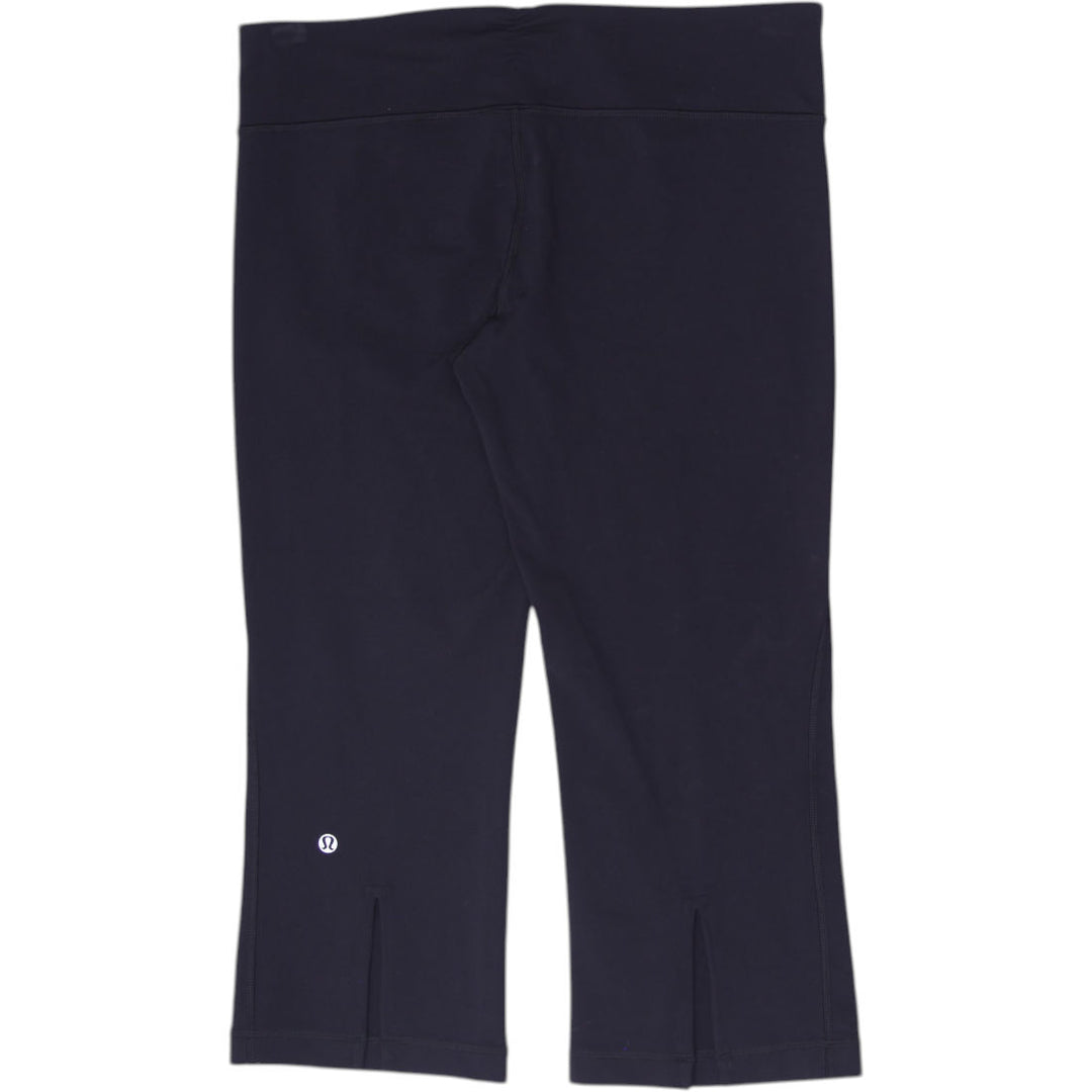 Ladies Lululemon Groove Crop Flare Capri Yoga Workout Leggings Size 10