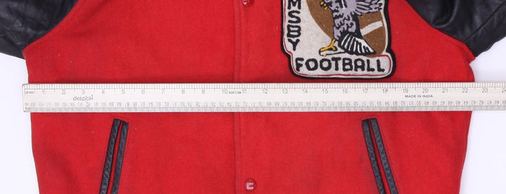 Vintage Grimsby Eagles Leather Varsity Jacket Made in Canada Size XL | Migration_Jackets MJ DROP - View 6 | Fashion Rerun