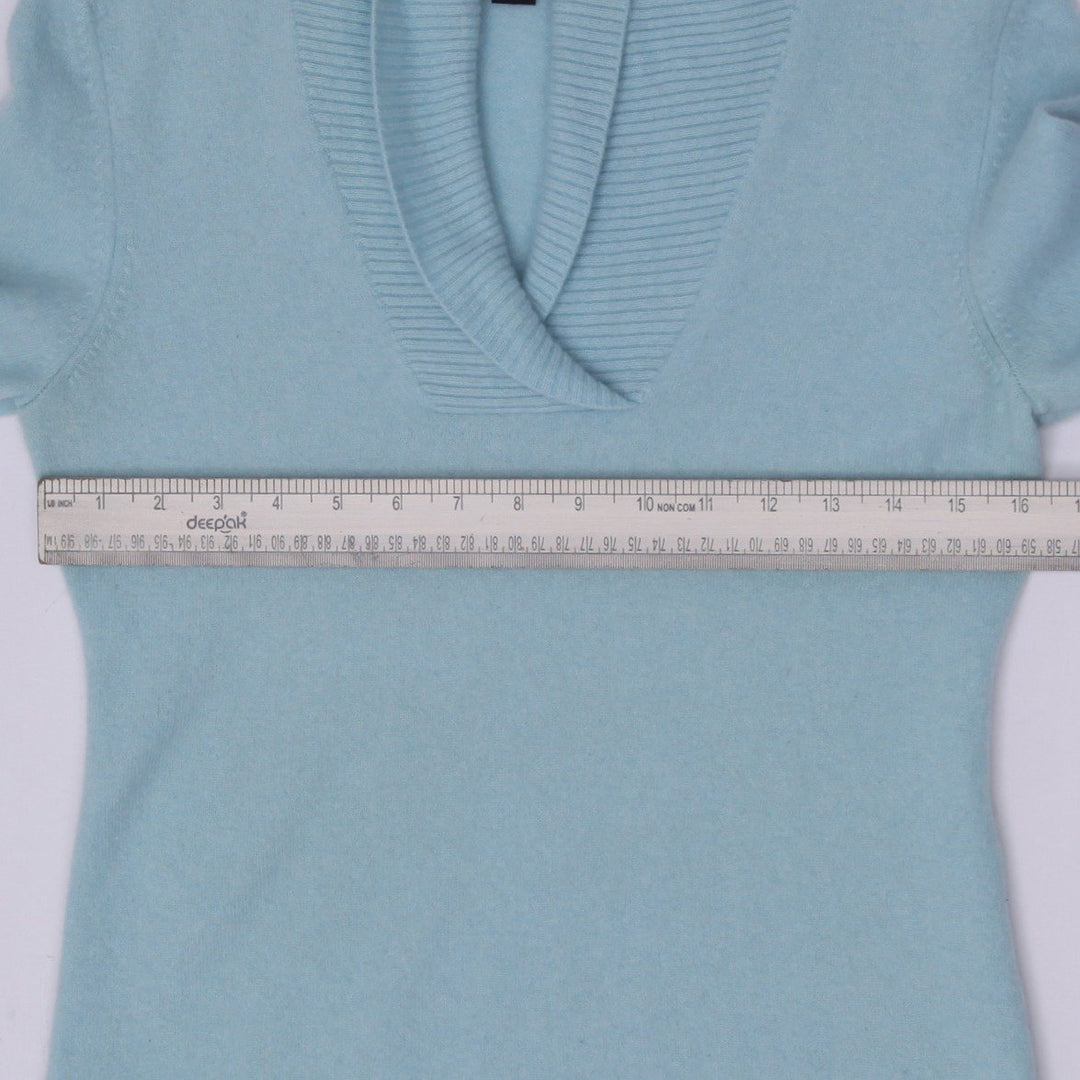 Ladies Prive 100% Cashmere Shawl Collar V-Neck Sweater Size M