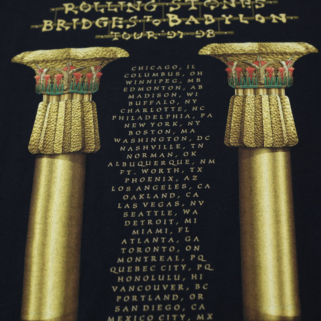 Vintage 1997 Rolling Stones Bridges to Babylon Tour T-Shirt Size XL